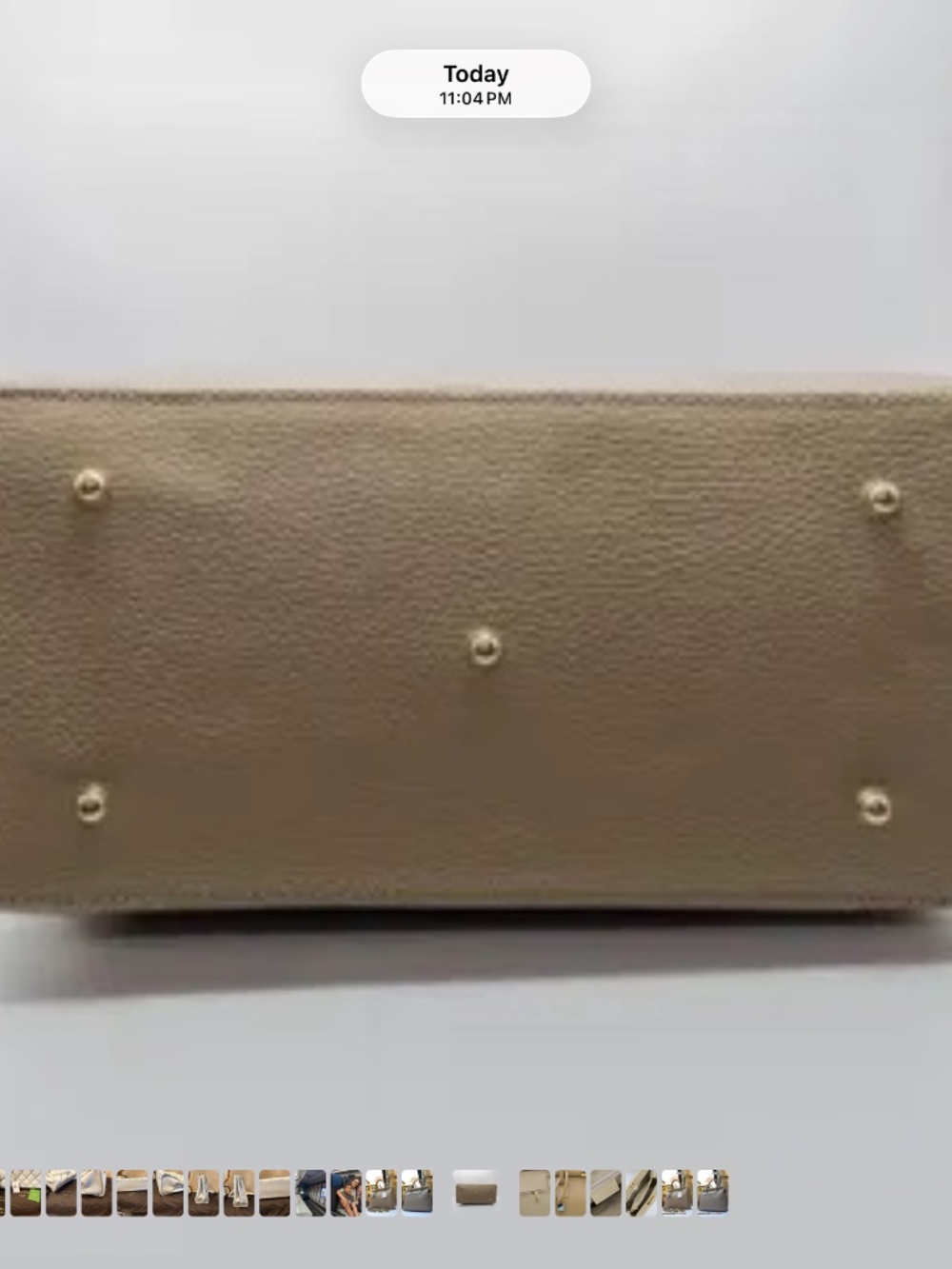 Italian Leather Handbag in Taupe Made in Florence NWT - Picture 5 of 13